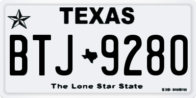 TX license plate BTJ9280