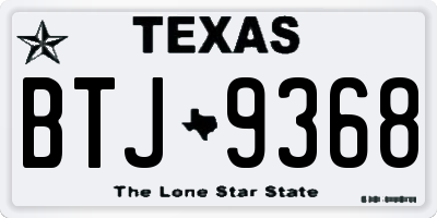 TX license plate BTJ9368
