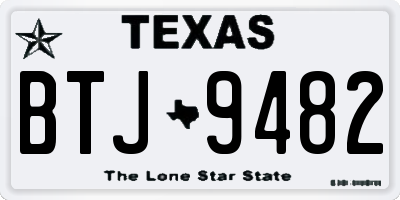 TX license plate BTJ9482