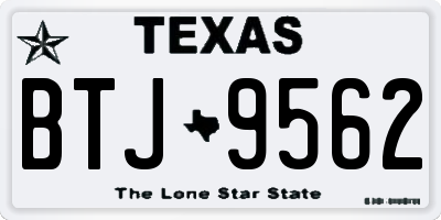 TX license plate BTJ9562