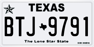 TX license plate BTJ9791