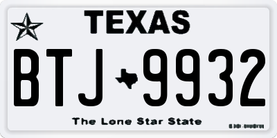 TX license plate BTJ9932