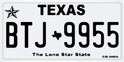 TX license plate BTJ9955