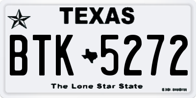 TX license plate BTK5272