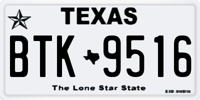 TX license plate BTK9516