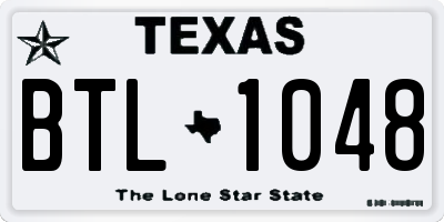 TX license plate BTL1048