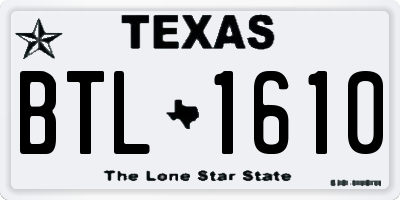 TX license plate BTL1610