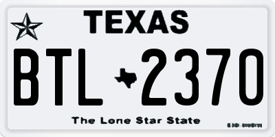 TX license plate BTL2370