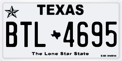 TX license plate BTL4695
