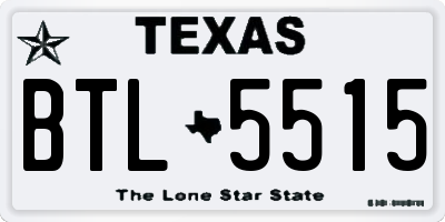 TX license plate BTL5515