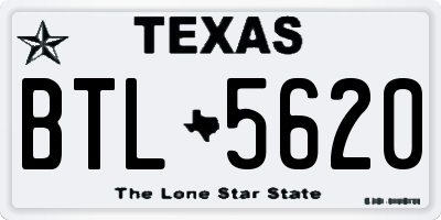 TX license plate BTL5620