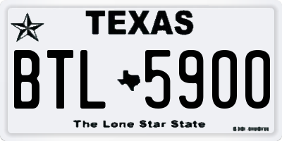 TX license plate BTL5900