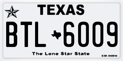 TX license plate BTL6009