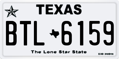 TX license plate BTL6159