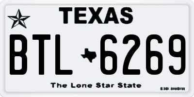 TX license plate BTL6269