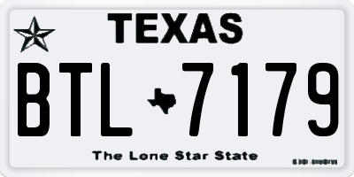 TX license plate BTL7179