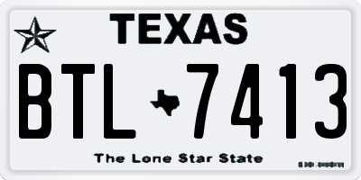 TX license plate BTL7413