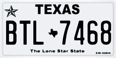 TX license plate BTL7468