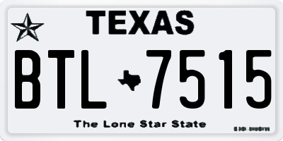 TX license plate BTL7515