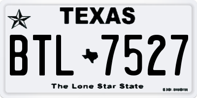 TX license plate BTL7527