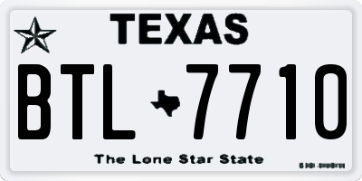 TX license plate BTL7710