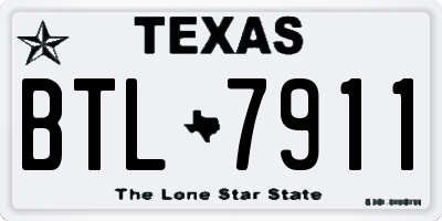 TX license plate BTL7911