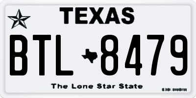 TX license plate BTL8479