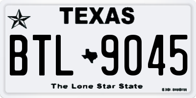 TX license plate BTL9045