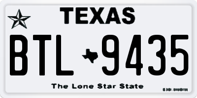 TX license plate BTL9435
