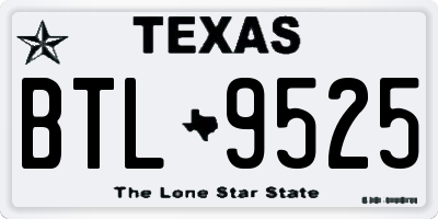 TX license plate BTL9525