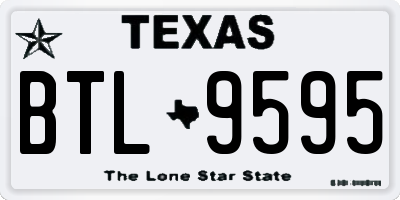 TX license plate BTL9595