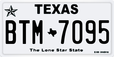 TX license plate BTM7095