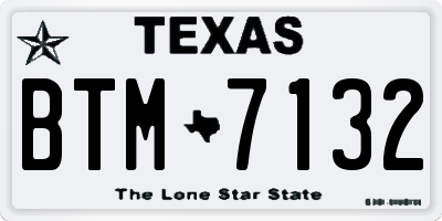 TX license plate BTM7132