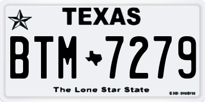 TX license plate BTM7279