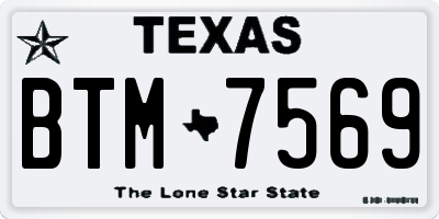 TX license plate BTM7569