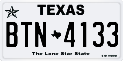 TX license plate BTN4133