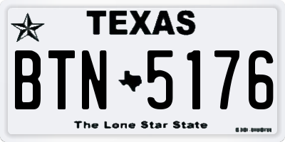 TX license plate BTN5176