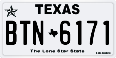 TX license plate BTN6171