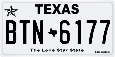 TX license plate BTN6177