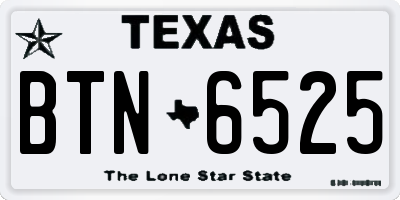 TX license plate BTN6525