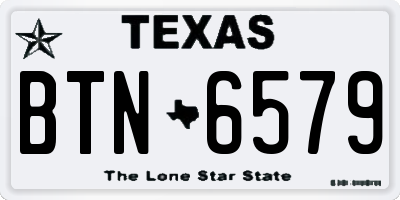 TX license plate BTN6579