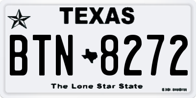 TX license plate BTN8272