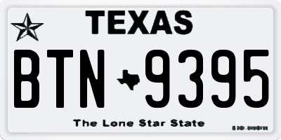 TX license plate BTN9395