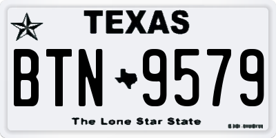 TX license plate BTN9579