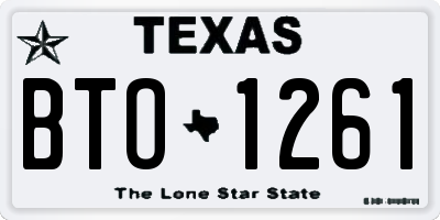 TX license plate BTO1261