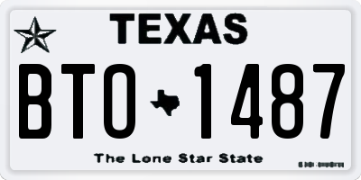 TX license plate BTO1487