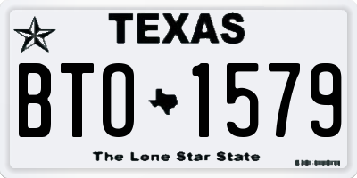 TX license plate BTO1579