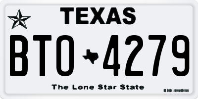 TX license plate BTO4279