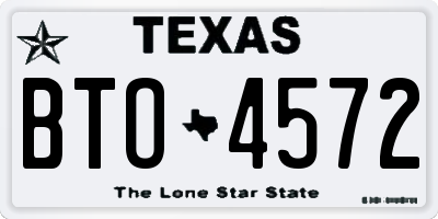 TX license plate BTO4572