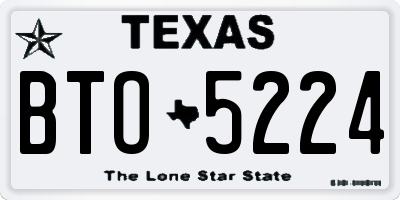 TX license plate BTO5224
